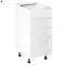 Alsószekrény, fehér/fehér extra magasfényű HG, AURORA D40S4