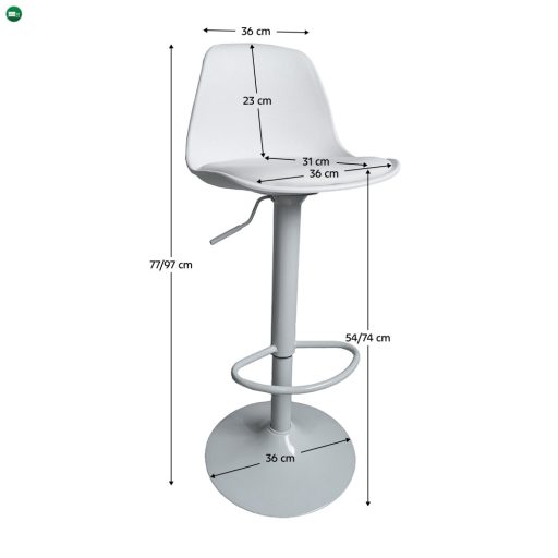 Bárszék, fehér, DOBBY NEW