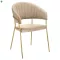 Design étkezőszék, bézs Velvet szövet/gold króm arany, DASMIN NEW TYP 1