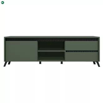 TV-asztal, smoke zöld/fekete, LONGY RTV1K2So