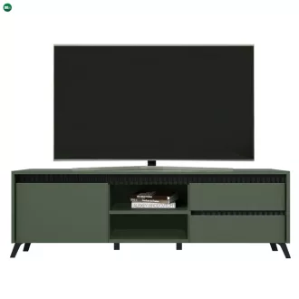 TV-asztal, smoke zöld/fekete, LONGY RTV1K2So