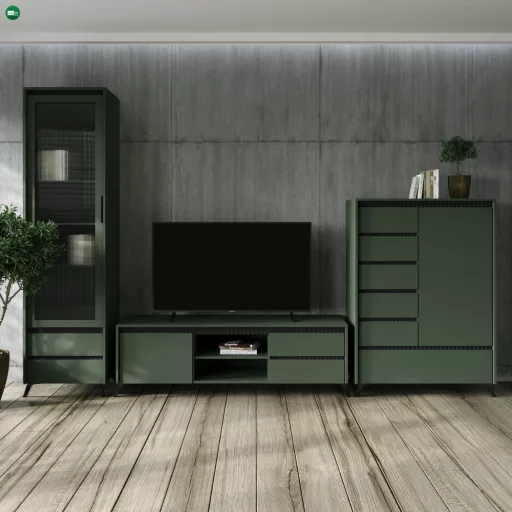 Vitrin, smoke zöld/fekete, LONGY REG1W