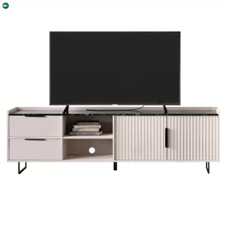 TV-asztal, kasmír/sötét márvány, FRESIO RTV2D2S