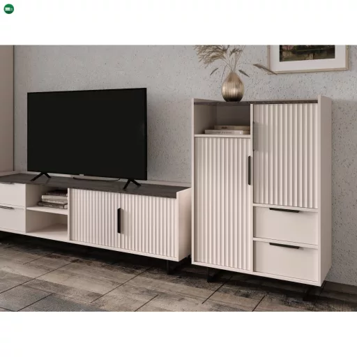 TV-asztal, kasmír/mink arvadonna gesztenye, FRESIO RTV2D2S