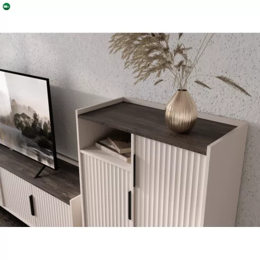 TV-asztal, kasmír/mink arvadonna gesztenye, FRESIO RTV2D2S