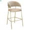 Design bárszék, bézs Velvet szövet/gold króm arany, DASMIN NEW TYP 2
