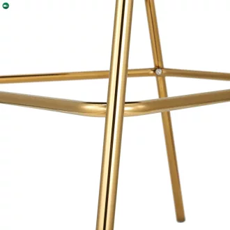   Design bárszék, bézs Velvet szövet/gold króm arany, DASMIN NEW TYP 2