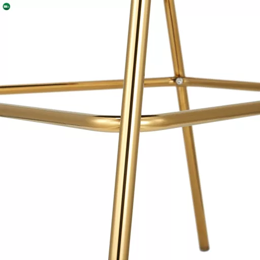 Design bárszék, bézs Velvet szövet/gold króm arany, DASMIN NEW TYP 2