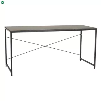 Íróasztal, beton/fekete, 150x60 cm, MELLORA