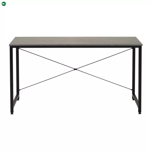 Íróasztal, beton/fekete, 150x60 cm, MELLORA