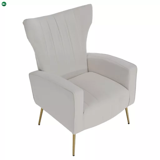 Relaxfotel, bézs Velvet szövet, BARET
