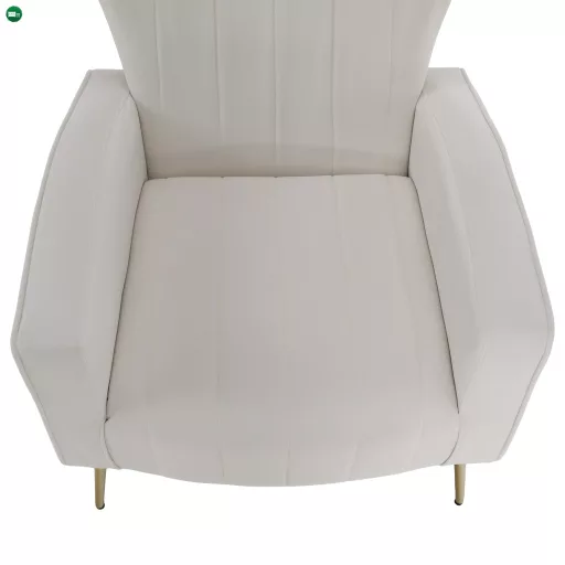 Relaxfotel, bézs Velvet szövet, BARET