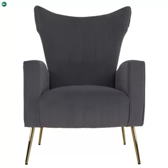 Relaxfotel, szürke Velvet szövet, BARET