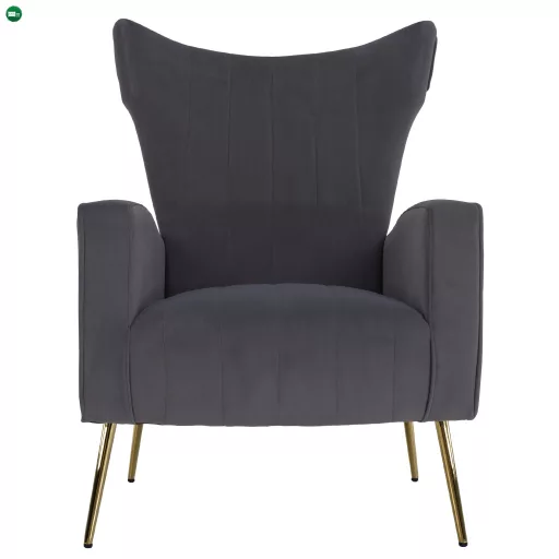 Relaxfotel, szürke Velvet szövet, BARET