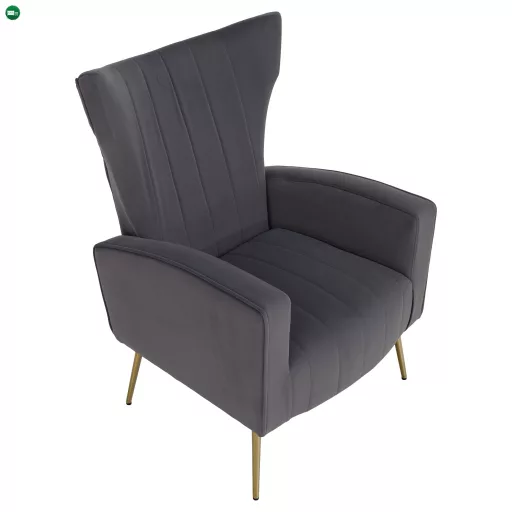 Relaxfotel, szürke Velvet szövet, BARET