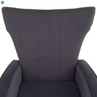 Relaxfotel, szürke Velvet szövet, BARET