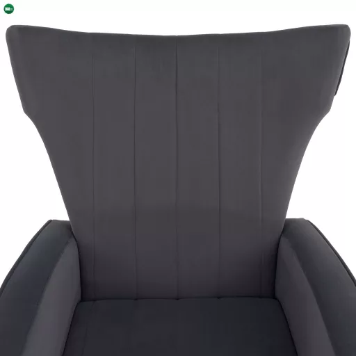 Relaxfotel, szürke Velvet szövet, BARET