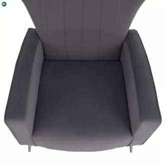 Relaxfotel, szürke Velvet szövet, BARET