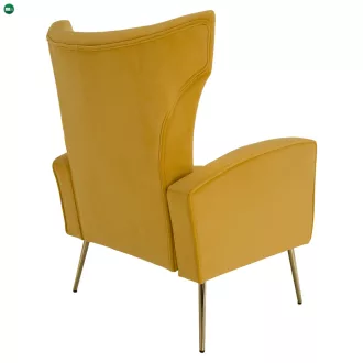 Relaxfotel, sárga Velvet szövet, BARET