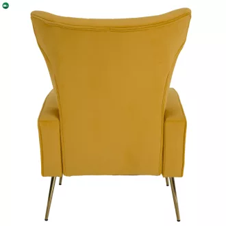 Relaxfotel, sárga Velvet szövet, BARET
