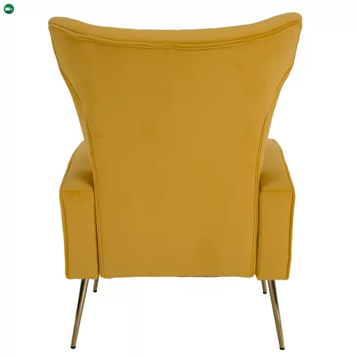 Relaxfotel, sárga Velvet szövet, BARET
