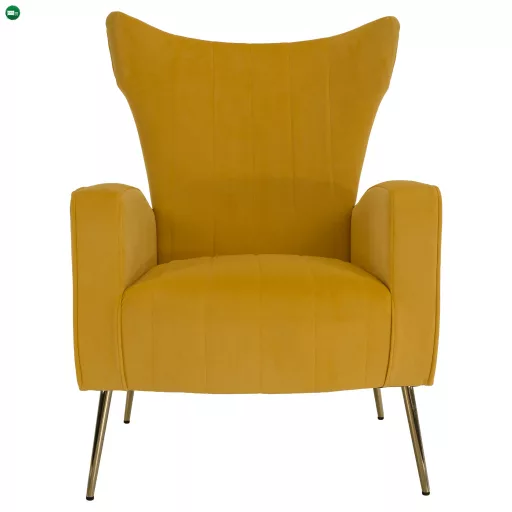 Relaxfotel, sárga Velvet szövet, BARET