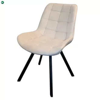 Étkezőszék, bézs Velvet szövet/fekete, SAMIRA