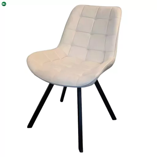 Étkezőszék, bézs Velvet szövet/fekete, SAMIRA