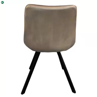   Étkezőszék, szürkésbarna Taupe Velvet szövet/fekete, SAMIRA