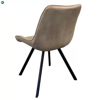   Étkezőszék, szürkésbarna Taupe Velvet szövet/fekete, SAMIRA