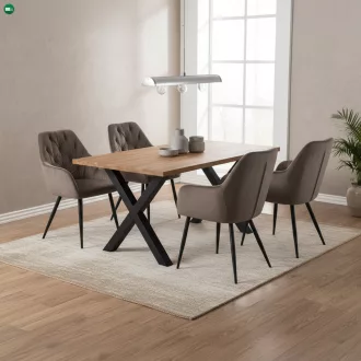 Design fotel, barna Velvet szövet, VERIO NEW