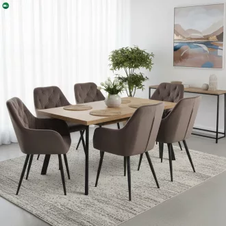 Design fotel, barna Velvet szövet, VERIO NEW