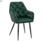 Design fotel, sötétzöld Velvet szövet, VERIO NEW