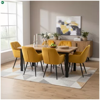Design fotel, sárga Velvet szövet, VERIO NEW