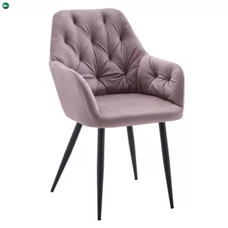 Design fotel, rózsaszín Velvet szövet, VERIO NEW