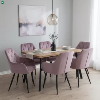 Design fotel, rózsaszín Velvet szövet, VERIO NEW