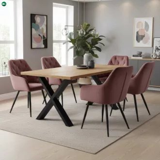 Design fotel, sötét rózsaszín Velvet szövet, VERIO NEW