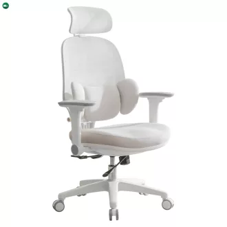 Irodai szék, szürke/fehér, ABRAMO