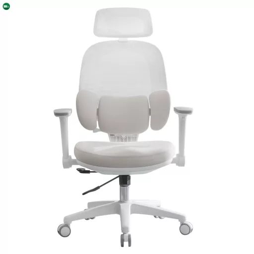 Irodai szék, szürke/fehér, ABRAMO