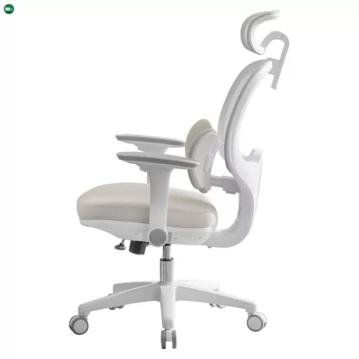 Irodai szék, szürke/fehér, ABRAMO