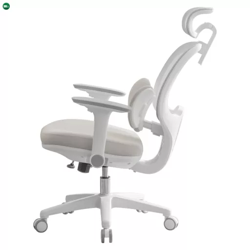 Irodai szék, szürke/fehér, ABRAMO