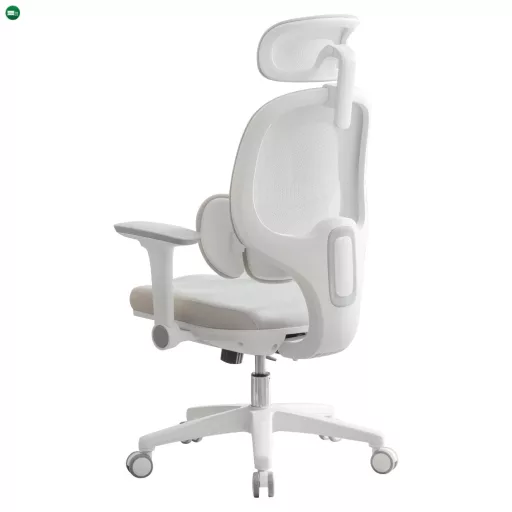 Irodai szék, szürke/fehér, ABRAMO