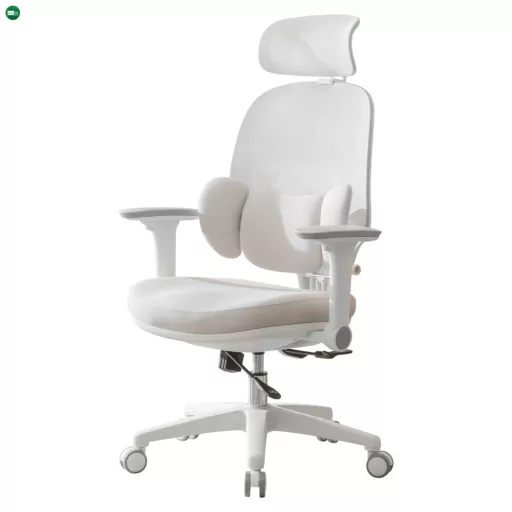 Irodai szék, szürke/fehér, ABRAMO