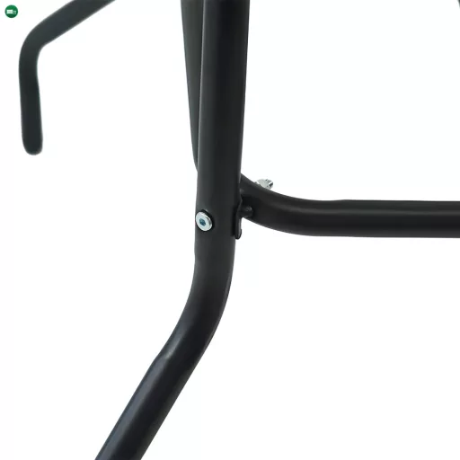 Étkezőasztal, fekete acél/edzett üveg, DEMAT NEW TYP 2