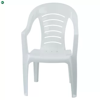 Kerti rakásolható szék, fehér, KESIA