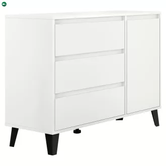 Komód, fehér, BOGAN NEW 1D3S