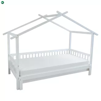 Montessori ágy pótággyal, fehér, 90x200, KESIO