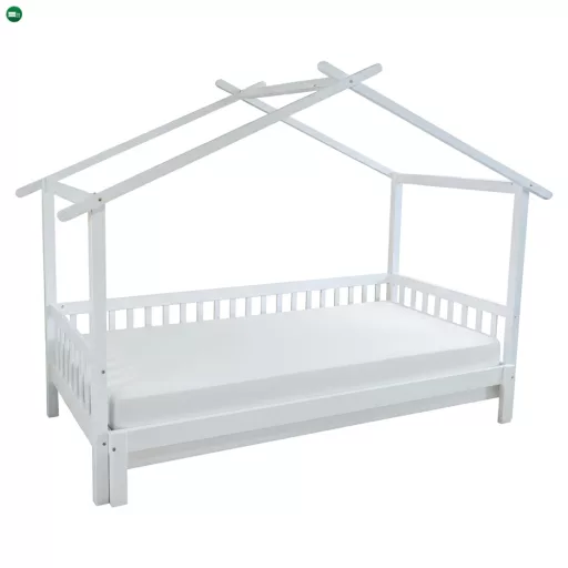 Montessori ágy pótággyal, fehér, 90x200, KESIO