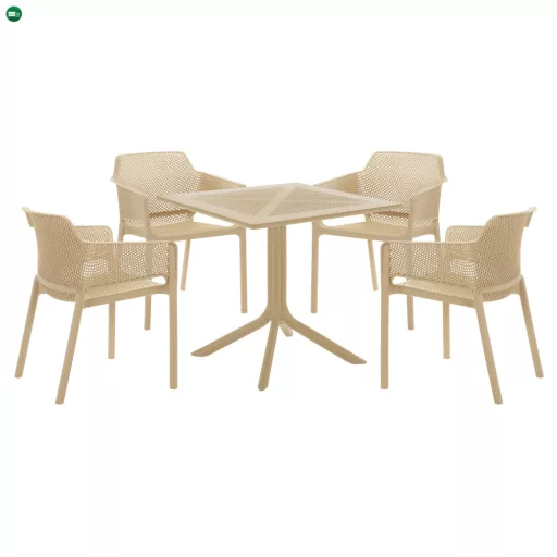 Kerti asztal, szürkésbarna Taupe, DENTON NEW