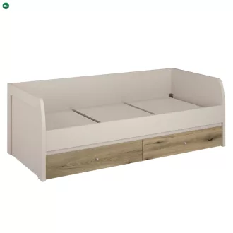 Ágy, 90x200, kasmír/evoke tölgy, KAROS 2S